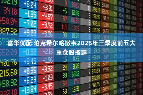 富华优配 伯克希尔哈撒韦2025年三季度前五大重仓股披露